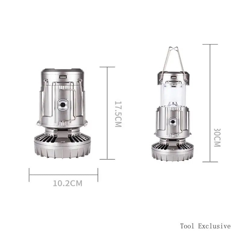 Multifunctional Camping Fan Light, Portable Hanging Tent Fan Light, Electric Fan Solar Powered Camping Fan with LED Lantern, Handheld Foldable Rechargeable Lamp Multifunctional Camping Fan Light, Portable Hanging Tent Fan Light, Electric Fan Solar Powered Camping Fan with LED Lantern, Handheld Foldable Rechargeable Lamp